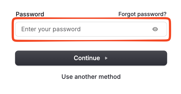 Enter password field